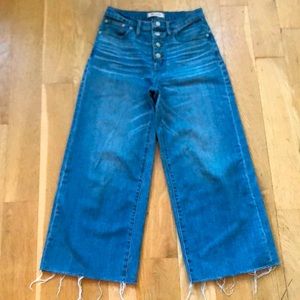 Madewell wide leg cropped jeans sz26